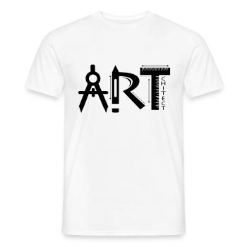 architect - Men's T-Shirt - white - Front - AI Model Male 178 dark (178cm)