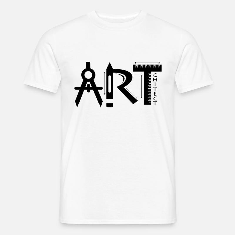 arkitekt - T-shirt herr - vit