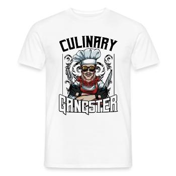 Cadeau artistique de cuisine de chef cool de gangster - T-shirt homme - blanc - Devant - AI Model Male 178 dark (178cm)