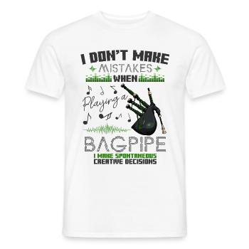 Cool Dudeksack Sackpfeife Lustige Sprüche Geschenk - Männer T-Shirt - Weiß - Vorne - AI Model Male 178 dark (178cm)