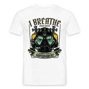 Plongeurs - T-shirt homme - blanc - Devant - AI Model Male 178 dark (178cm)