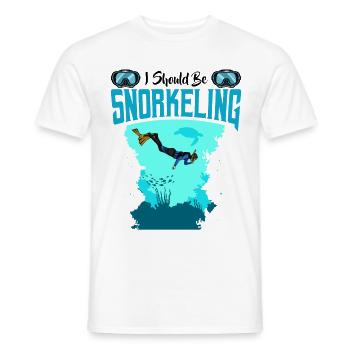 Snorkelling - Men's T-Shirt - white - Front - AI Model Male 178 dark (178cm)