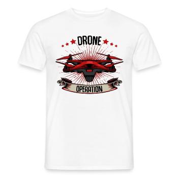 Drones - T-shirt homme - blanc - Devant - AI Model Male 178 dark (178cm)