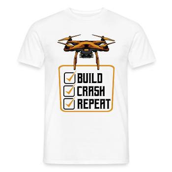 drones - T-shirt homme - blanc - Devant - AI Model Male 178 dark (178cm)