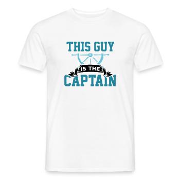 Captain Captain Boat Yacht Anchor Sail Gift - Men's T-Shirt - white - Front - AI Model Male 178 dark (178cm)