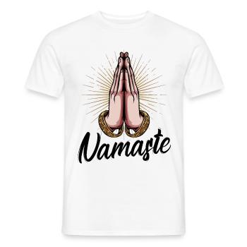 Yoga - Männer T-Shirt - Weiß - Vorne - AI Model Male 178 dark (178cm)