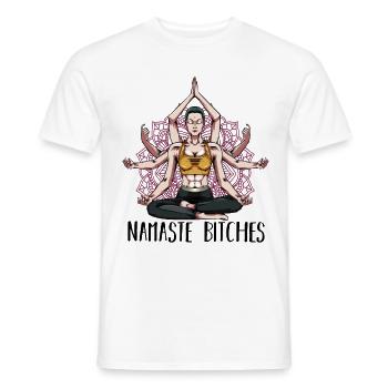 Yoga - Männer T-Shirt - Weiß - Vorne - AI Model Male 178 dark (178cm)