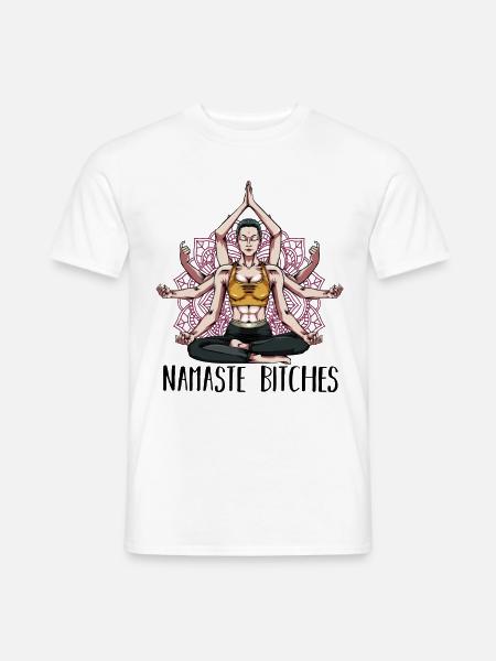 Yoga - Männer T-Shirt - Weiß
