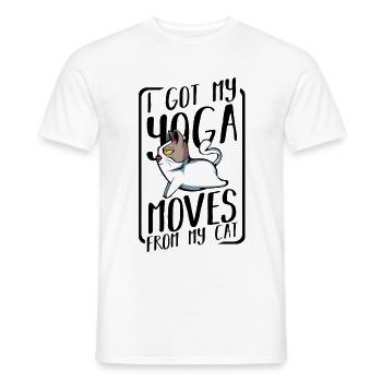 yoga - Men's T-Shirt - white - Front - AI Model Male 178 dark (178cm)