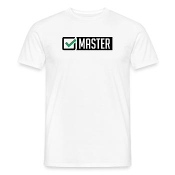 Master Graduation Promotion Graduation Uni Gift - Men's T-Shirt - white - Front - AI Model Male 178 dark (178cm)