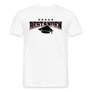 Bachelor Master Abschluss Promotion Sponsion Uni - Männer T-Shirt - Weiß - Vorne - AI Model Male 178 dark (178cm)