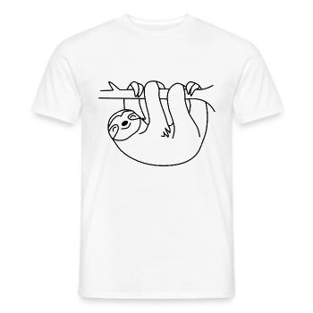 Faultier - Männer T-Shirt - Weiß - Vorne - AI Model Male 178 dark (178cm)