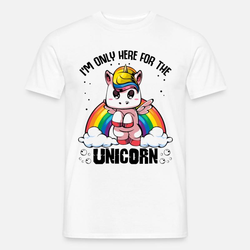 Einhorn - Männer T-Shirt - Weiß