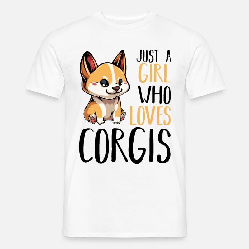 Corgi - Männer T-Shirt - Weiß