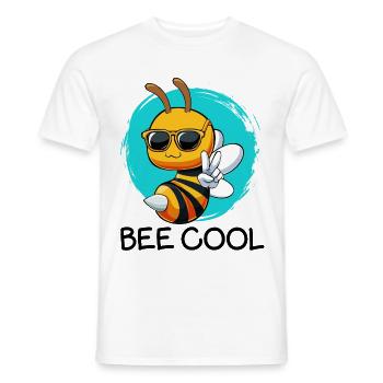Cool bee - Men's T-Shirt - white - Front - AI Model Male 178 dark (178cm)