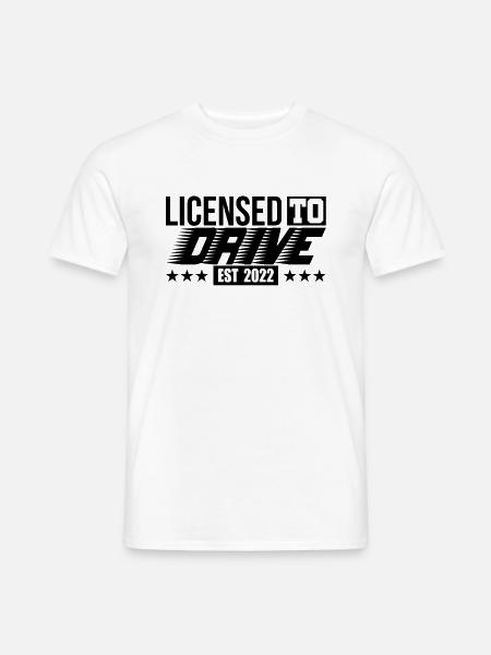 Fahrprüfung Führerschein bestanden 2022 Geschenk - Männer T-Shirt - Weiß