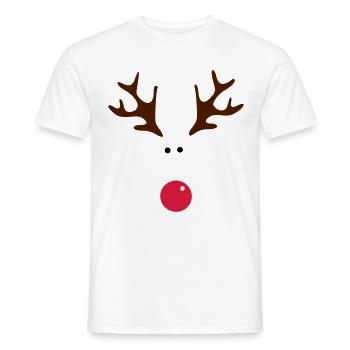 Rudolph - Men's T-Shirt - white - Front - AI Model Male 178 dark (178cm)