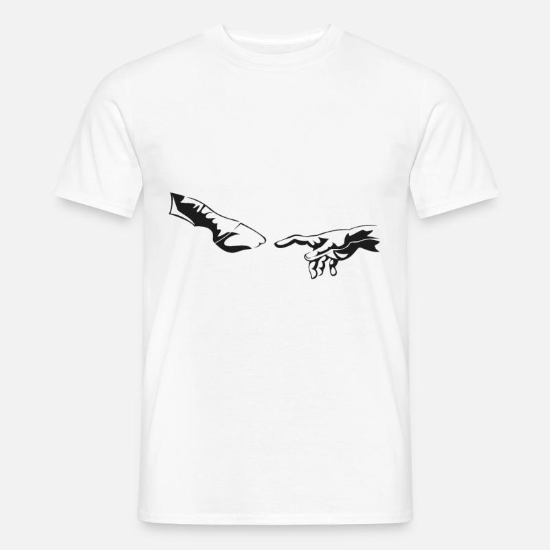 Pferde hufe hand - Männer T-Shirt - Weiß