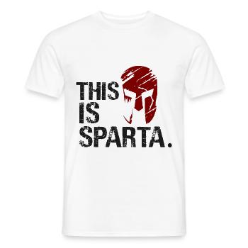 This Is Sparta - Men's T-Shirt - white - Front - AI Model Male 178 dark (178cm)