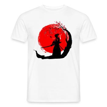 Samurai - Männer T-Shirt - Weiß - Vorne - AI Model Male 178 dark (178cm)