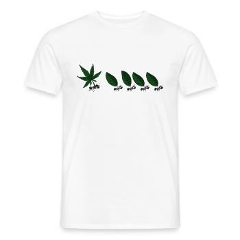 weed. Ant - Men's T-Shirt - white - Front - AI Model Male 178 dark (178cm)