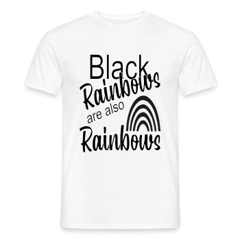 Schwarzer Regenbogen Spruch Grufti Gothic - Männer T-Shirt - Weiß - Vorne - AI Model Male 178 dark (178cm)