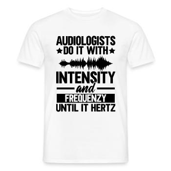 Audiologist Hearing Aid Acoustician Acoustician - Men's T-Shirt - white - Front - AI Model Male 178 dark (178cm)