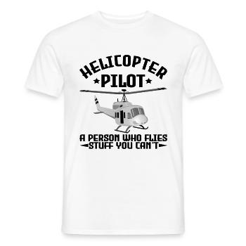 Helicopter Pilot Helicopter Helicopter - Men's T-Shirt - white - Front - AI Model Male 178 dark (178cm)
