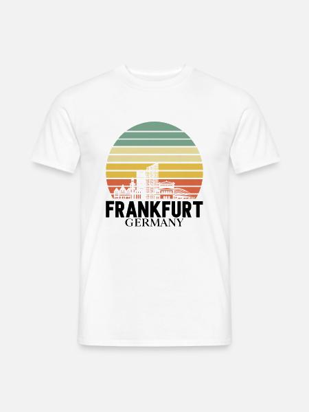 Frankfurt Hessen Frankfurter - Männer T-Shirt - Weiß