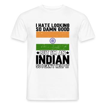 Indian origin Indians - Men's T-Shirt - white - Front - AI Model Male 178 dark (178cm)