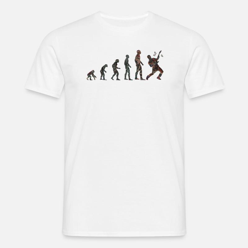Evolution rock guitar - Men's T-Shirt - white