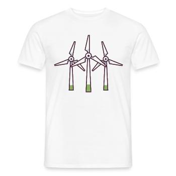 La transition énergétique est un système énergétique important. - T-shirt homme - blanc - Devant - AI Model Male 178 dark (178cm)