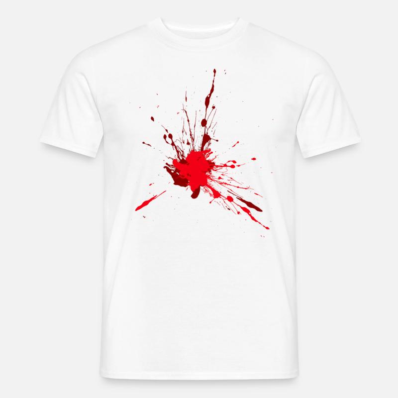 Blutspritzer - Männer T-Shirt - Weiß