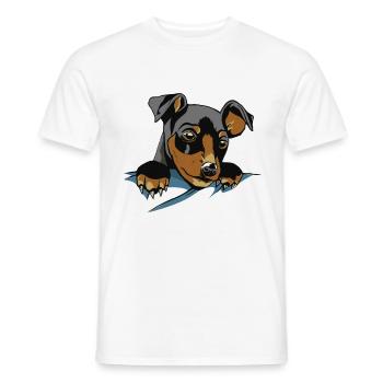 Sweet Rottweiler Mix puppy - dog lover - Men's T-Shirt - white - Front - AI Model Male 178 dark (178cm)