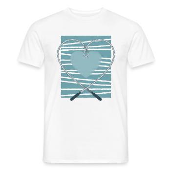 Love Amour & Coeurs - Geste romantique - T-shirt homme - blanc - Devant - AI Model Male 178 dark (178cm)