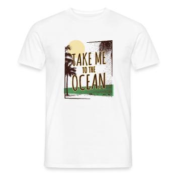 Let's go to the beach - Holidays in Paradise - Men's T-Shirt - white - Front - AI Model Male 178 dark (178cm)