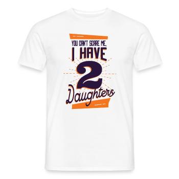 Ich habe zwei Töchter - Männer T-Shirt - Weiß - Vorne - AI Model Male 178 dark (178cm)