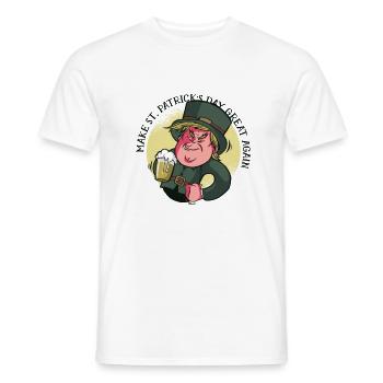 Make St.Patrick’s Day great again - T-shirt homme - blanc - Devant - AI Model Male 178 dark (178cm)