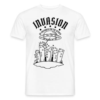Invasion extraterrestre - T-shirt homme - blanc - Devant - AI Model Male 178 dark (178cm)