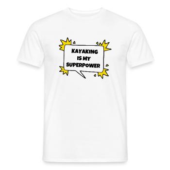 Le kayak est ma superpuissance - T-shirt homme - blanc - Devant - AI Model Male 178 dark (178cm)