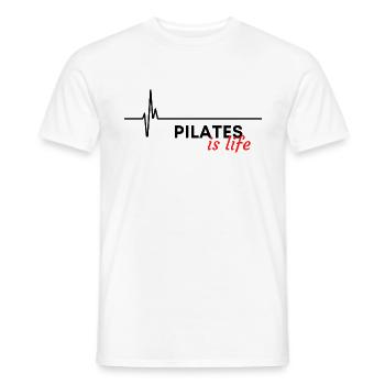 Pilates ist Leben - Männer T-Shirt - Weiß - Vorne - AI Model Male 178 dark (178cm)