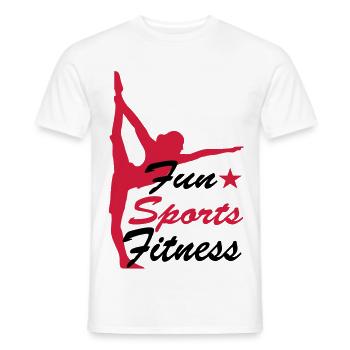 sports - T-shirt homme - blanc - Devant - AI Model Male 178 dark (178cm)