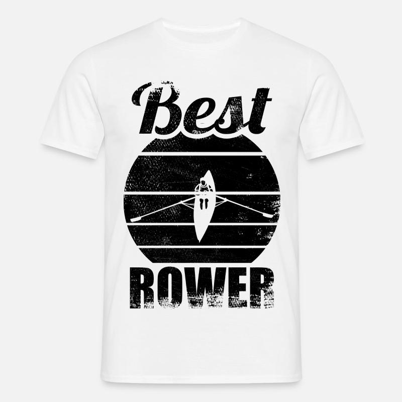 Bester Ruderer - Männer T-Shirt - Weiß