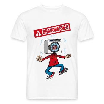 Gehirnwäsche - Männer T-Shirt - Weiß - Vorne - AI Model Male 178 dark (178cm)