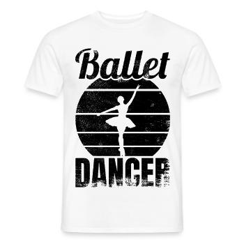 Ballerine - T-shirt homme - blanc - Devant - AI Model Male 178 dark (178cm)