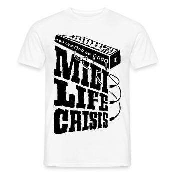 Midi life crisis - Männer T-Shirt - Weiß - Vorne - AI Model Male 178 dark (178cm)