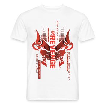 Oni Spirit – The Power of Darkness - Men's T-Shirt - white - Front - AI Model Male 178 dark (178cm)