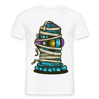 Alien wrapped in bandages - Men's T-Shirt - white - Front - AI Model Male 178 dark (178cm)