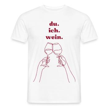 you. I. wine. - Men's T-Shirt - white - Front - AI Model Male 178 dark (178cm)