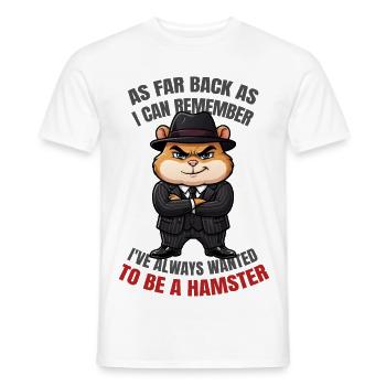 Funny Gangster Hamster Animal Movie Parody - T-shirt homme - blanc - Devant - AI Model Male 178 dark (178cm)
